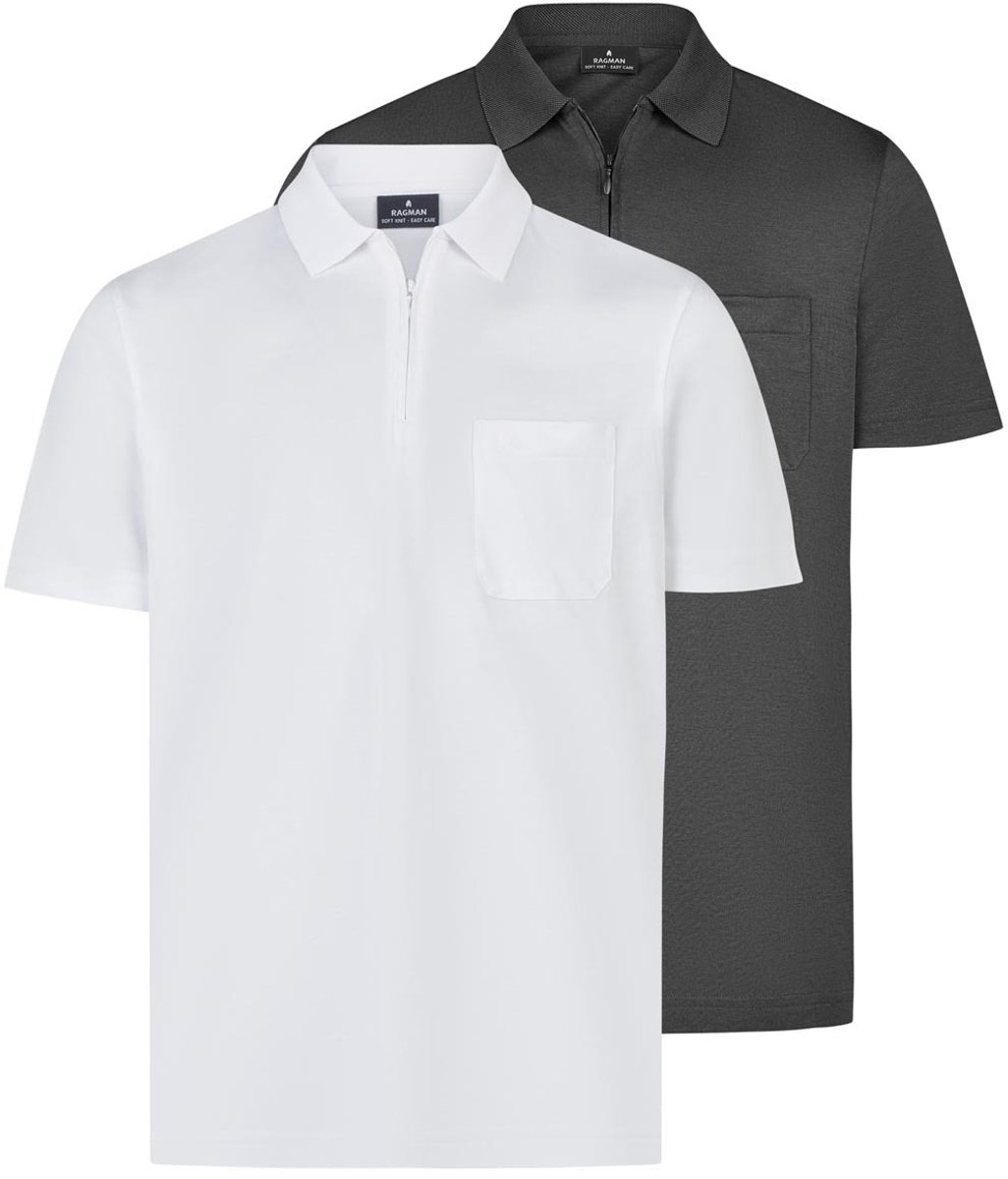 RAGMAN Heren poloshirt 2 pack Basic
