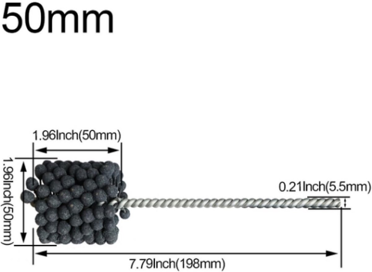 Flexibele Schuurbal Polijstborstel voor Ontbramen van Pijpfittingen (50mm)