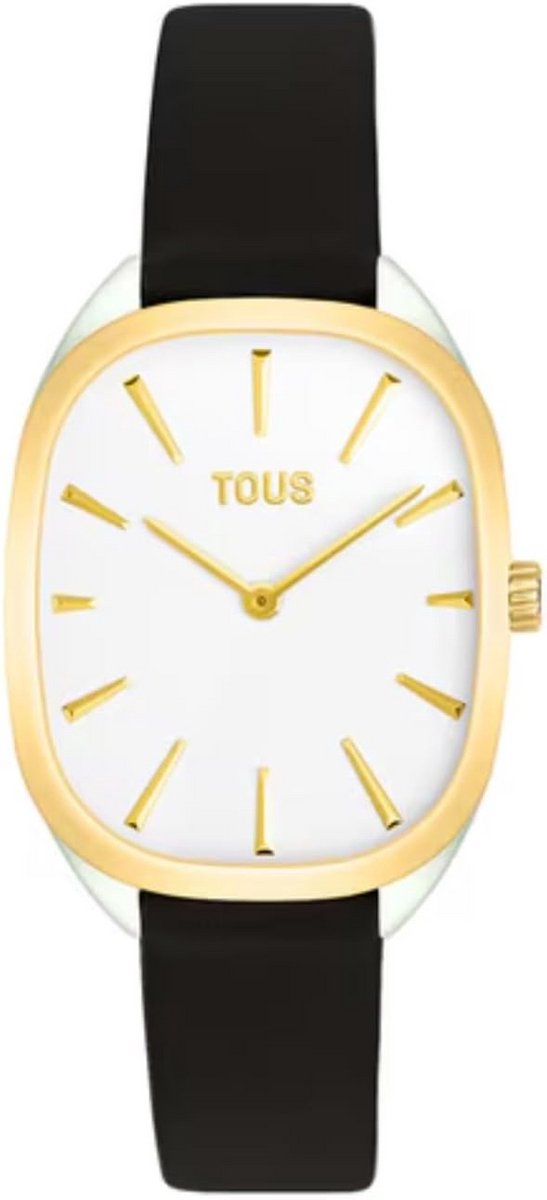 Analoog Dameshorloge met Leren Band Tweekleurig Stalen Kast