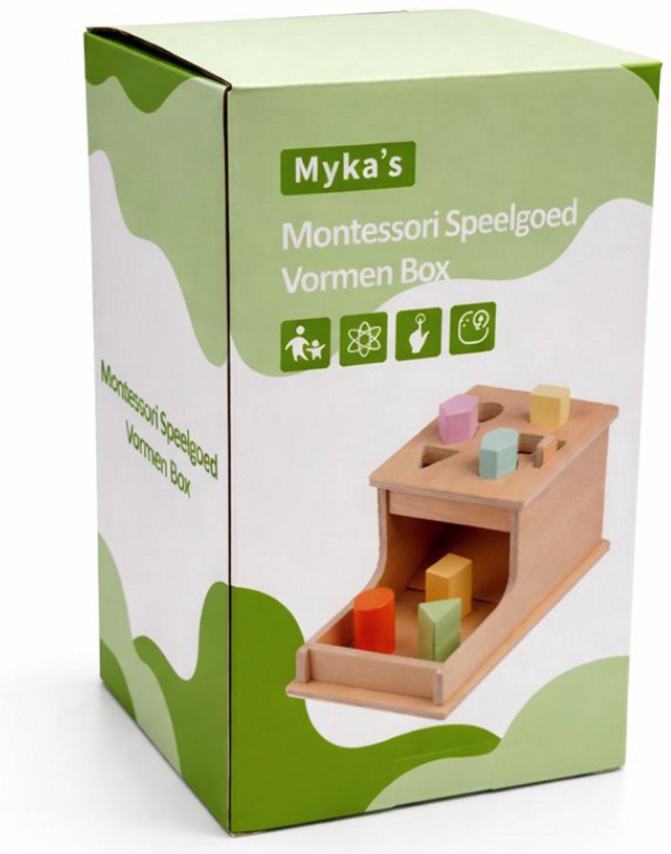 Myka's Vormen Box - Sensorisch Speelgoed - Vanaf 1 jaar - Hout - Montessori — afbeelding 5