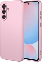 Étui MobyDefend - Compatible avec Samsung Galaxy A56 - Coque arrière en Siliconen mate - Rose clair
