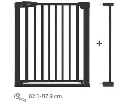 Luvion ® Safety Gate Plus Traphekje – Klembevestiging (Zonder Boren Mogelijk) – 83–87,9 cm – Zwart