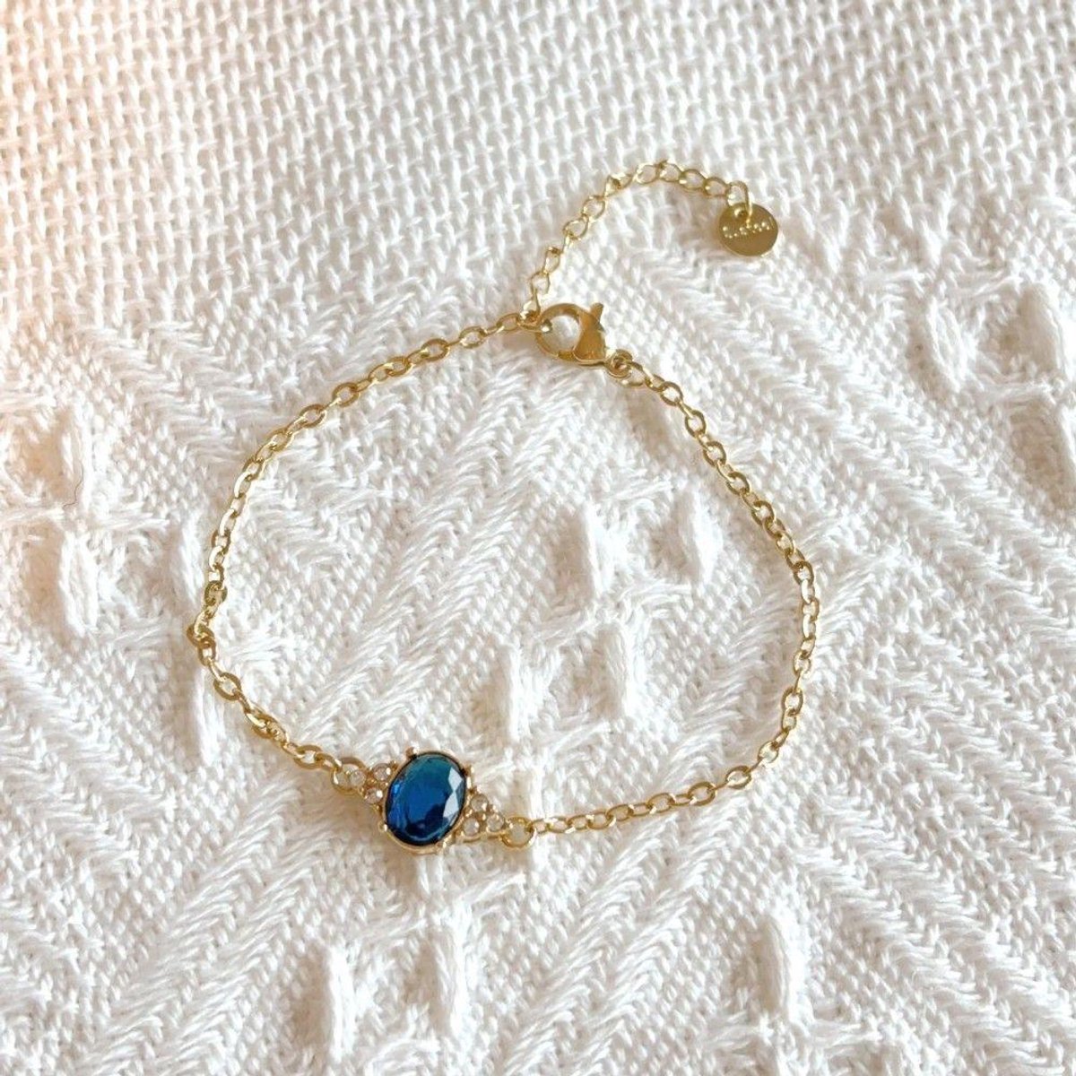 Armband Si Amor Sieraden BW2614-G-BL Roestvrij Staal Kleur Goud