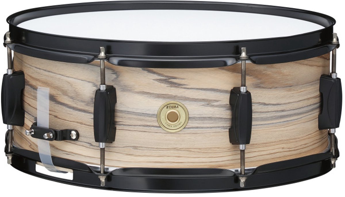 TAMA Woodworks WP1455BKNZW Snaredrum – 14x5.5" Poplar - Natural Zebrawood Wrap