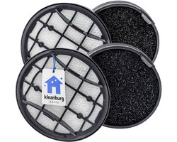 Kleanburg filterset geschikt voor Philips VC7000 en VC8000 serie, vervangt XV1681/01, 2 complete sets, wasbaar, voor XC7053 XC7055 XC7057 XC8055 XC8057