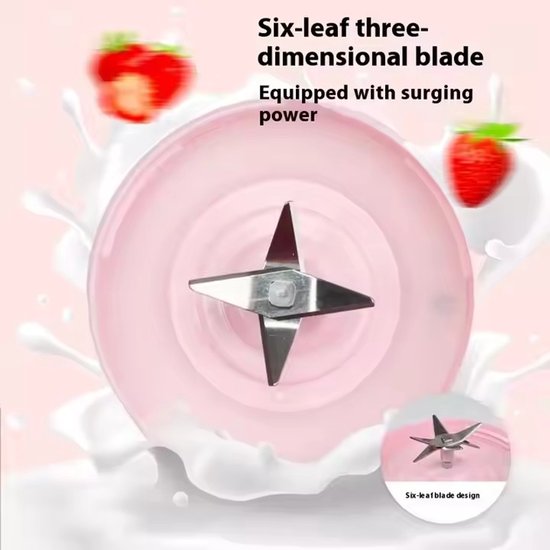 Draadloze, grote, oplaadbare USB-sapcentrifuge, elektrische draagbare blender, sapcentrifuge voor thuisgebruik. — afbeelding 3