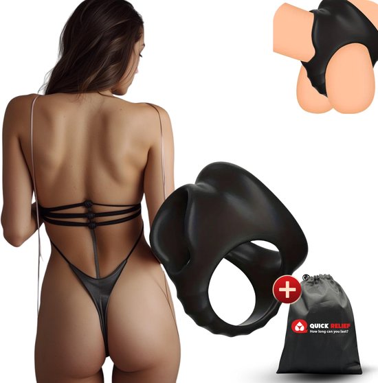 Quick Relief Cockring Essential - Penisring voor mannen - Siliconen - Zwart | bol Quick Relief Cockring Essential - Penisring voor mannen - Siliconen - Zwart | bol