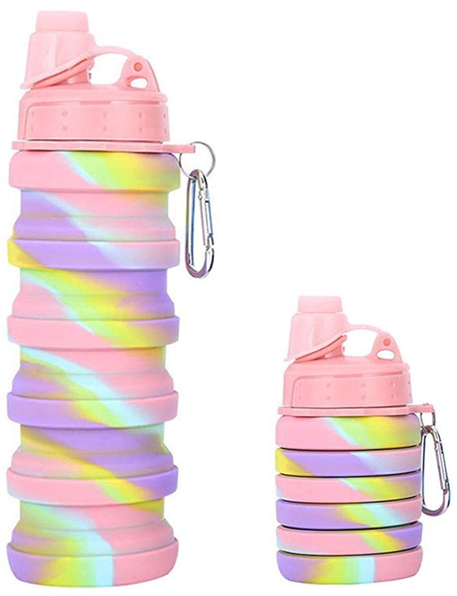 Vouwbare Siliconen Waterfles voor Kinderen - BPA-vrij - 500ml
