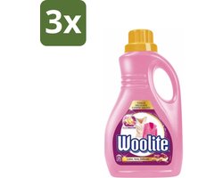 Woolite Delicate - Vloeibaar Wasmiddel - Met Keratine - Wol, Zijde & Fijne Was - 25 Wasbeurten - 1,5L - Bulkverpakking - 3 stuks