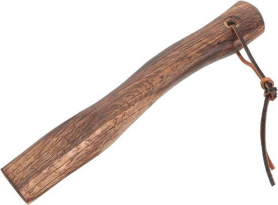 Vervangende Bijlsteel van Hout met Leren Lus en Wig - 260 mm Schokbestendig — afbeelding 5
