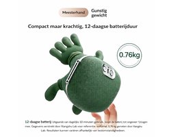 Nekmassage Apparaat Draadloos met Infrarood Warmte - Verwarmde Massagehand - Arm, Rug, Been & Schouder Massager - Shiatsu Massagekussen - Groen met Fysieke Knoppen