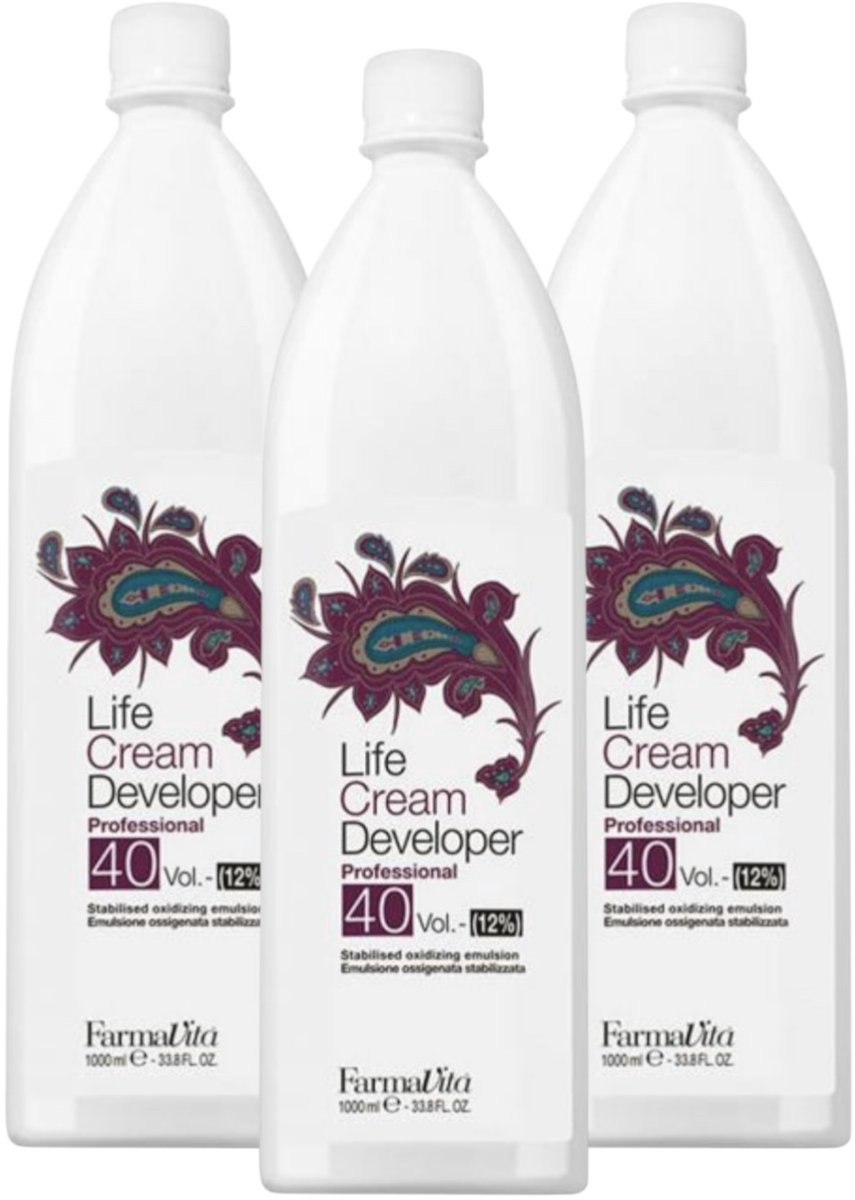 3 stuks Farmavita Peroxide 12% ( 1000 ml ) SALE !!