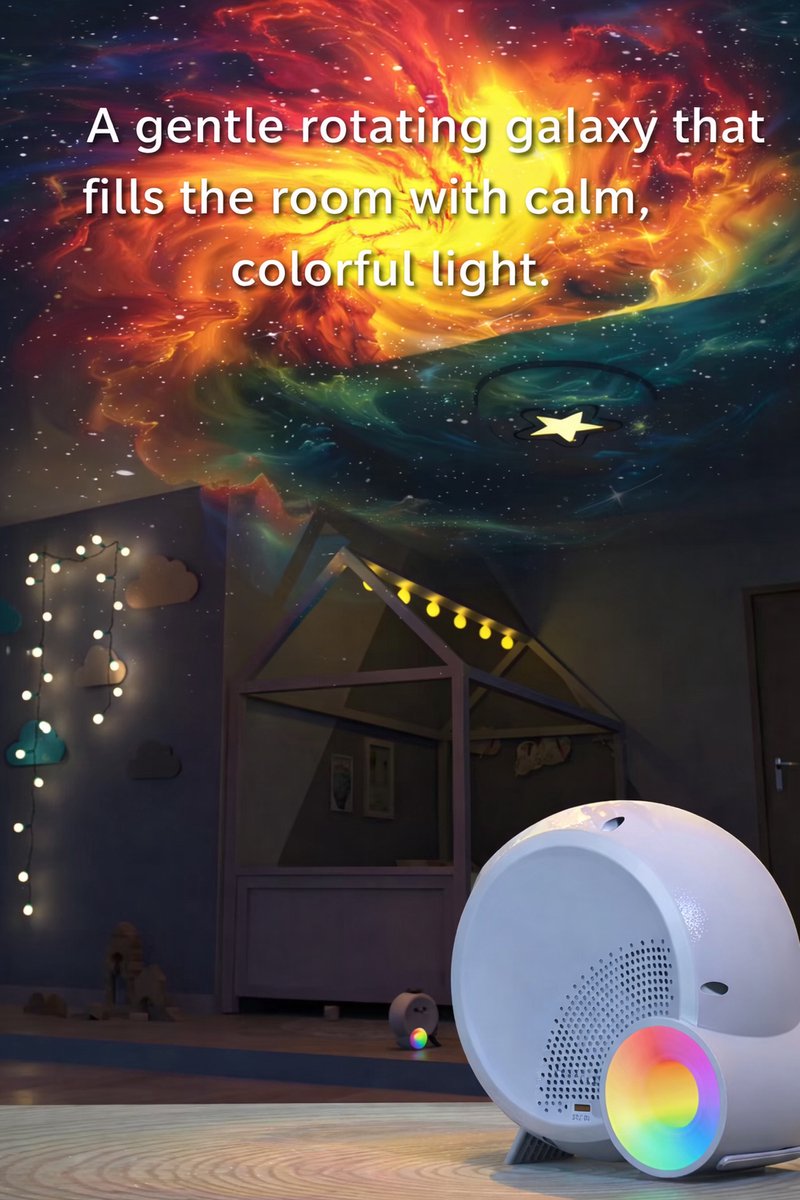 Galaxy Projector met Meteor Effect – RGB Sterrenhemel Projector – Sterren Projector – Bluetooth Speaker – Nachtlamp & Sfeerlamp – LED Galaxy Light – Projector – met Afstandsbediening – foto 3