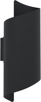EGLO Montarello Wandlamp Buiten - 27.5 cm - Zwart - Instelbaar wit licht (warm, neutraal en daglicht)