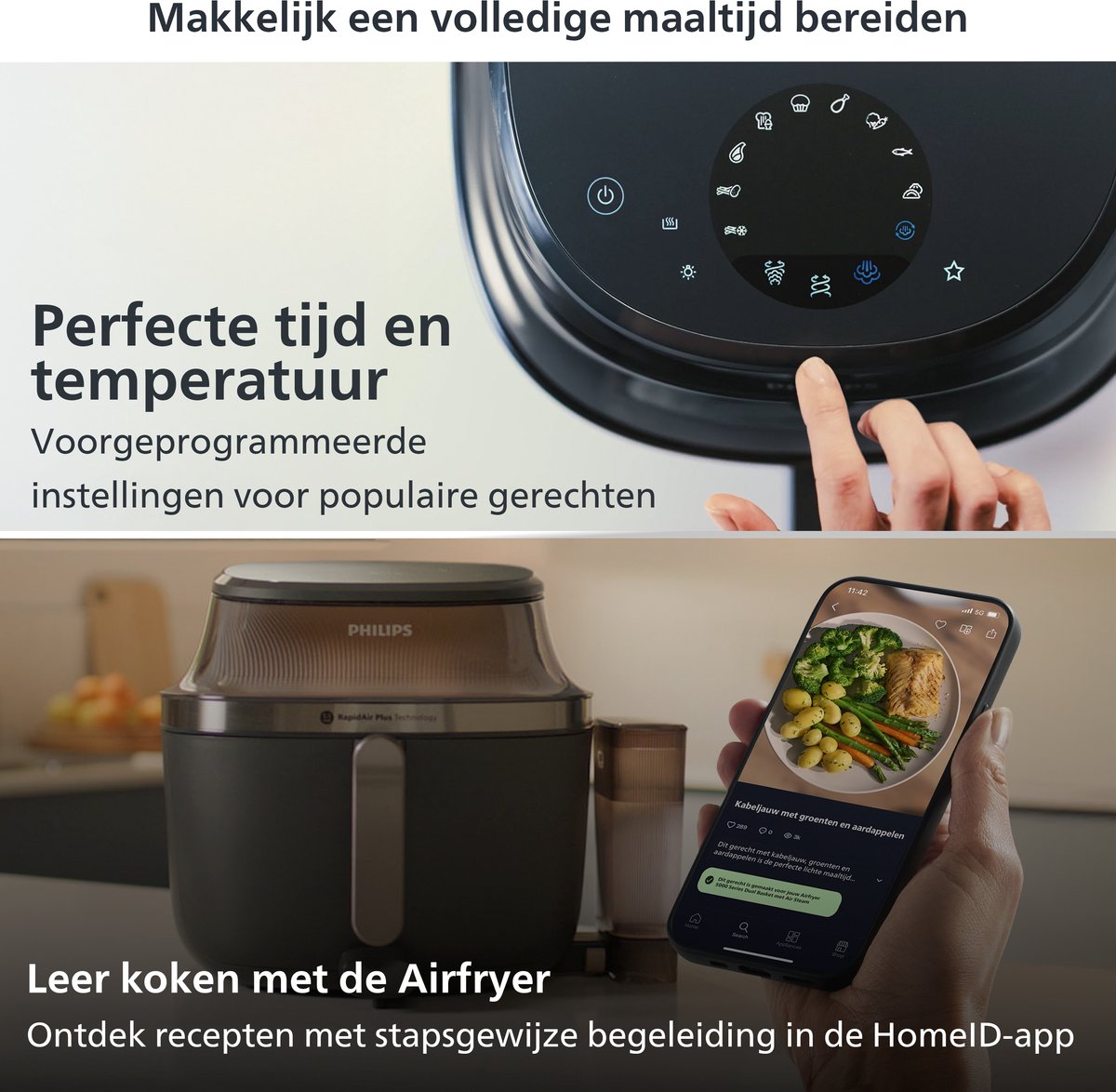 Philips Airfryer 5000-serie: Stomen + airfryen in één thumbnail 7