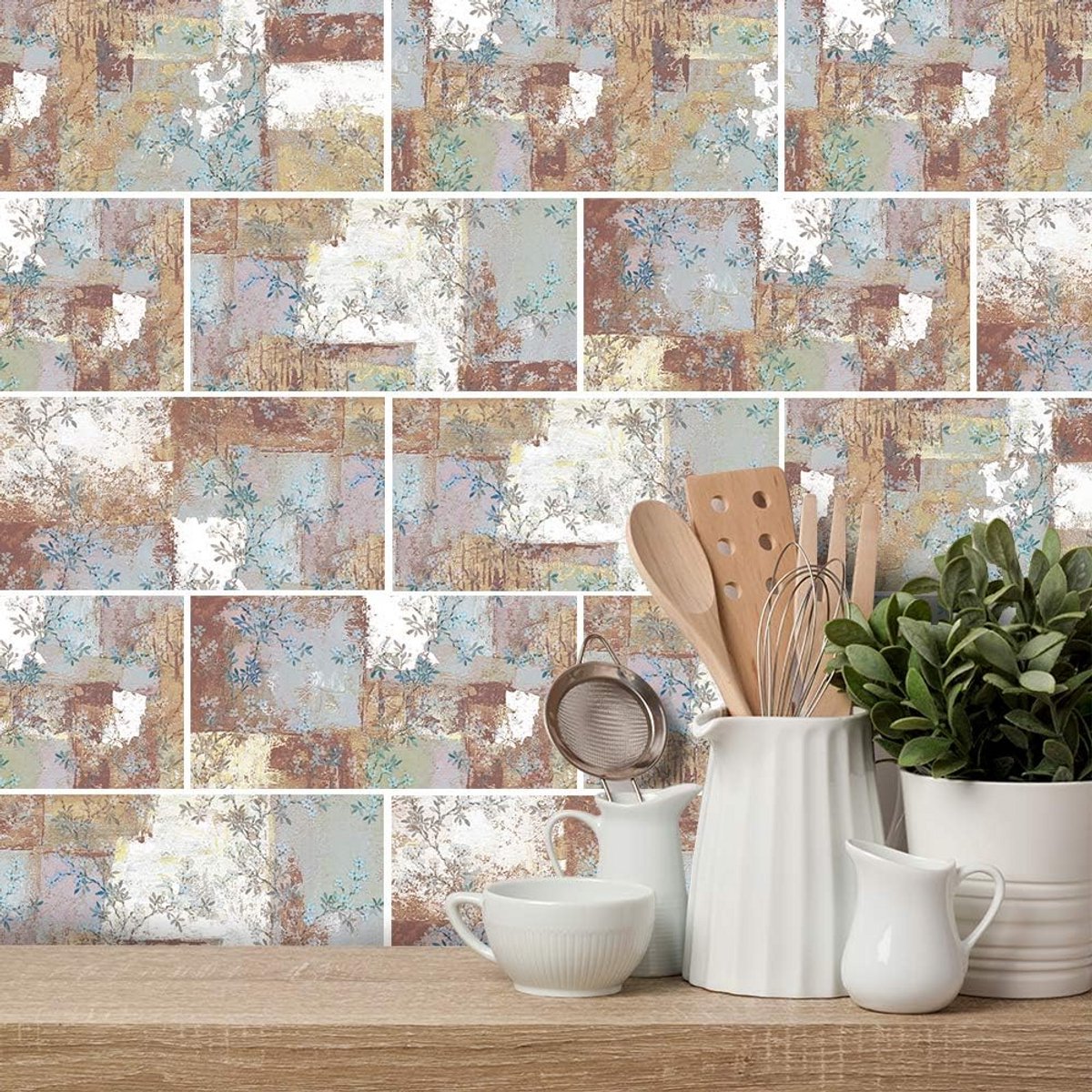 Zelfklevende Wandtegelstickers voor Keuken en Badkamer - Decoratieve Tegelstickers
