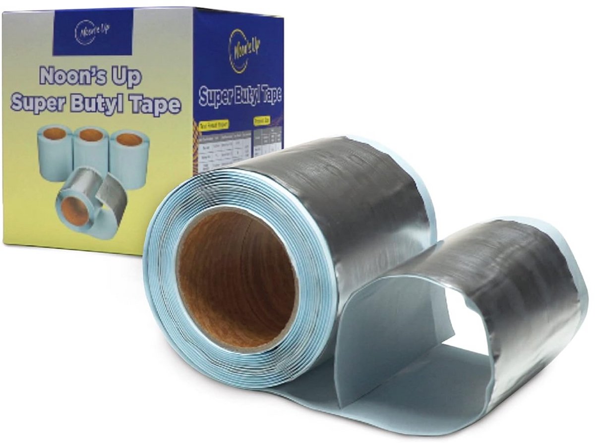 Sterke Butyl Afdichtingstape Zwart voor Lekkages Dak en Camper Reparatie - 4 Inch x 16 Voe