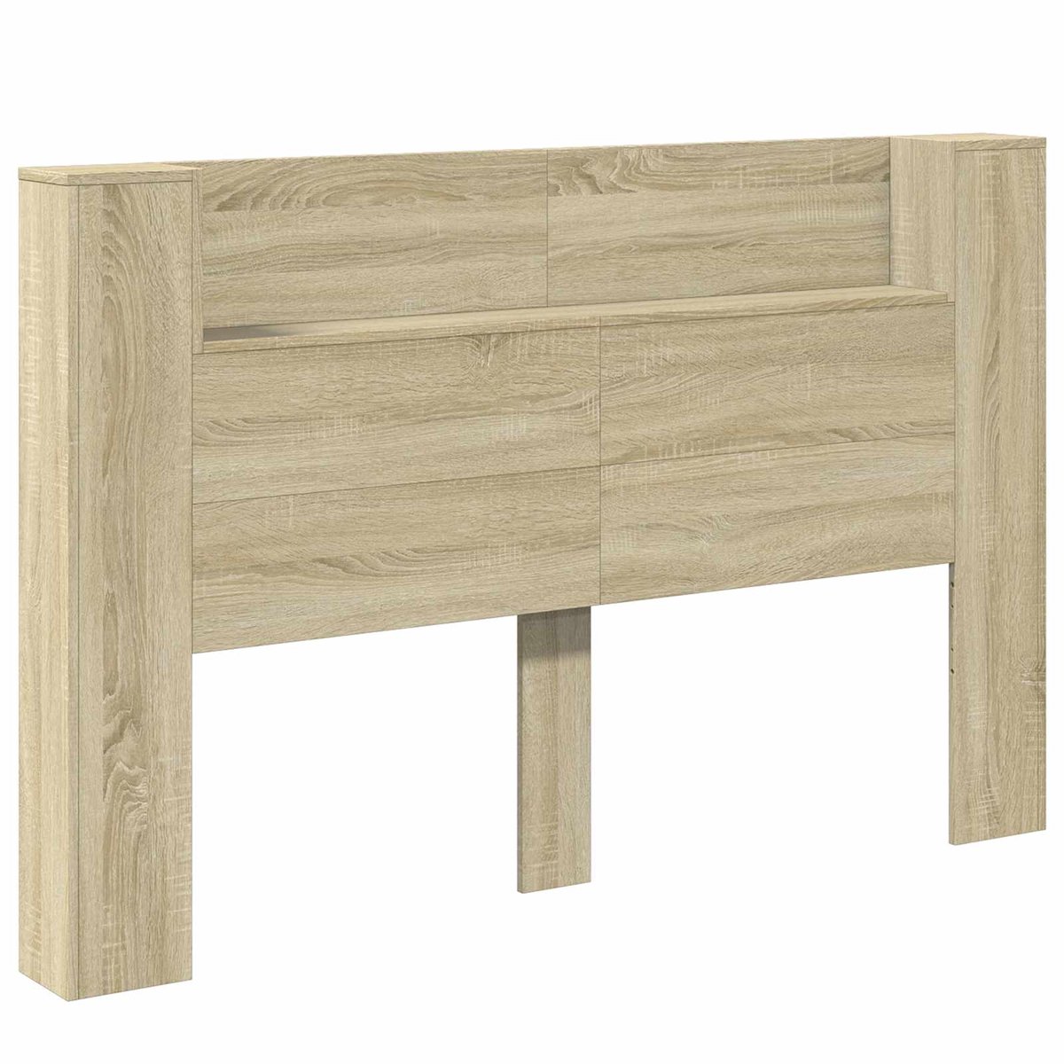 vidaXL - Hoofdeinde - Kast - met - LED - met - plank - Sonoma - 160 - x - 16,5 - x - 103,5 - cm