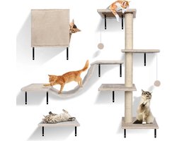 klimmuur kat chat beige