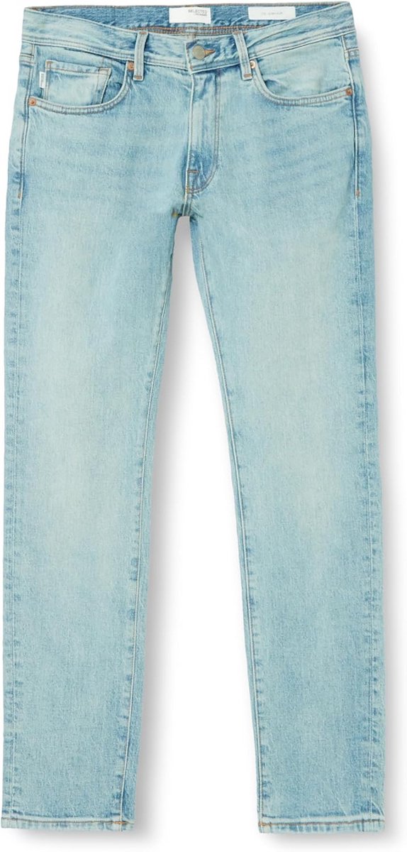 Slim Fit Heren Jeans in Lichte Was - Comfortabele Pasvorm