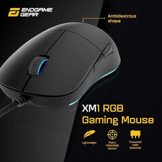 RGB Gamingmuis met PMW3389 Sensor - 16.000 CPI - 60M Klikduur - Zwart — afbeelding 3