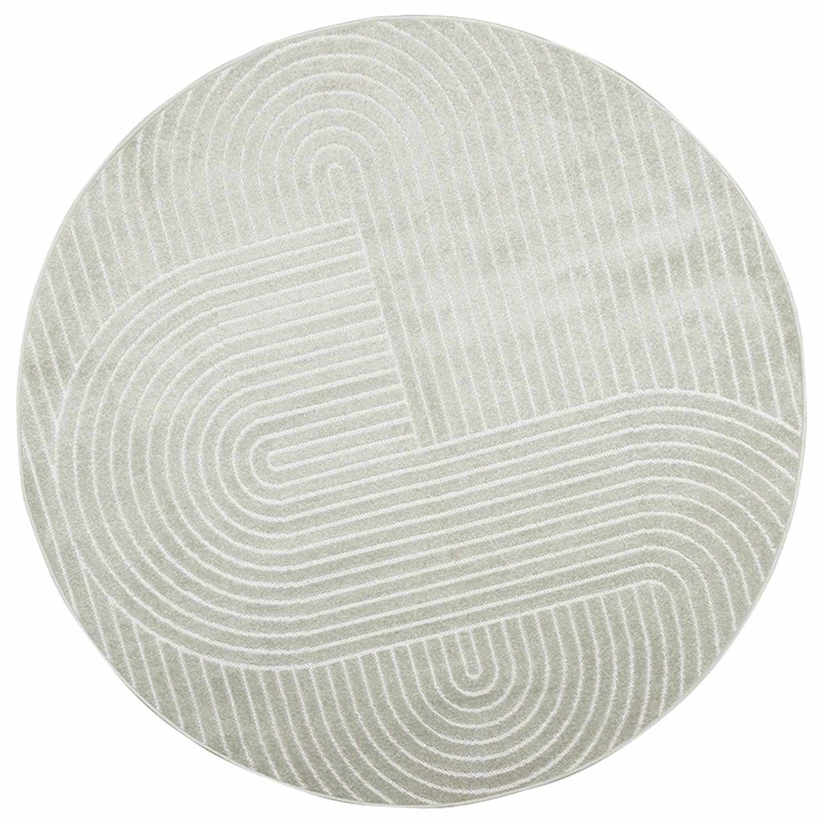 vidaXL Binnen- - en - buitenkleed - PALMERAS - Groen - Ø - 120 - CM - Polyester