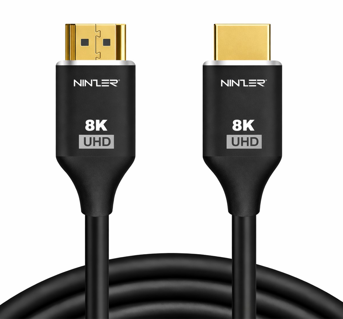 Ninzer HDMI 2.1 Kabel 3 Meter - Ultra High Speed - 8K 60Hz & 4K 120Hz - Zwart - Voor TV, PS5, Xbox Series X & Monitor