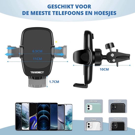 Telefoonhouders Auto Ventilatie - Gsm houder auto - Stevige Clip met Haak - One Button Release - 360° Rotatie - voor 4-7 Inches Phones, Iphone, Sumsung etc.