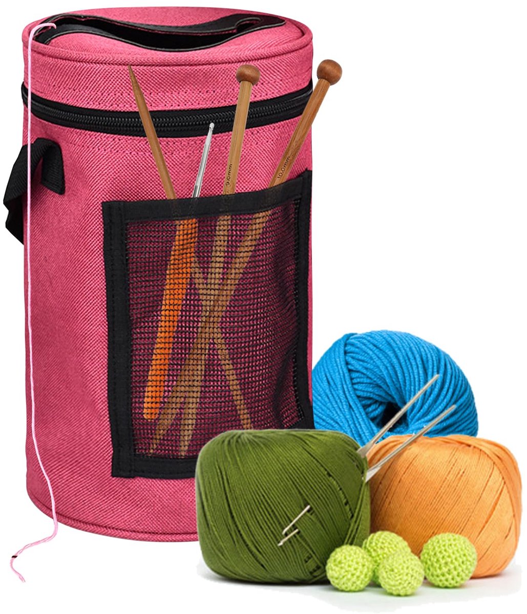 Haakgaren Tas - Compact Ontwerp - 15 x 25 cm, Rood