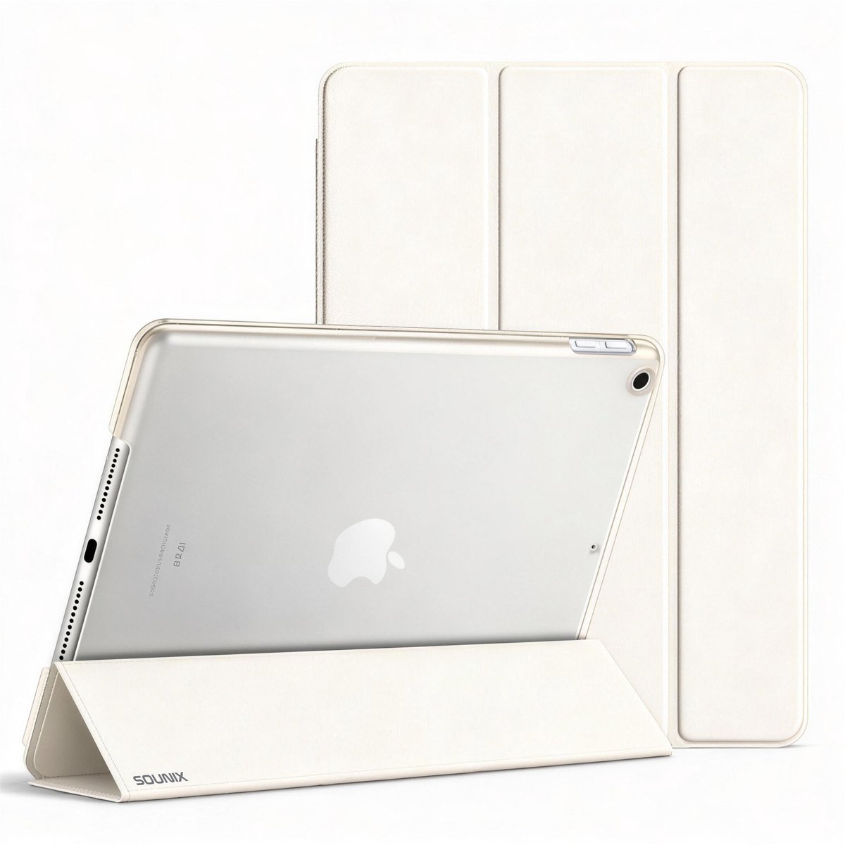 Sounix Tablet Hoes Geschikt voor iPad 10.2 (2019) 7e generatie / iPad 10.2 (2020) 8e generatie / iPad 10.2 (2021) 9e generatie - Hoesje - Beige