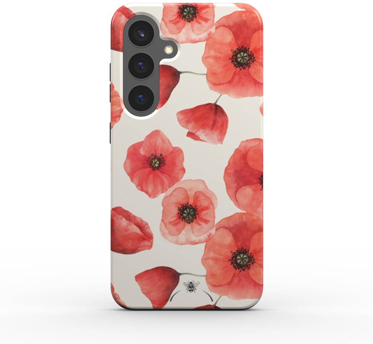 Honeybee Living Telefoonhoesje - Vintage Klaproos Rood - Samsung Galaxy S26 Premium 2‑laag