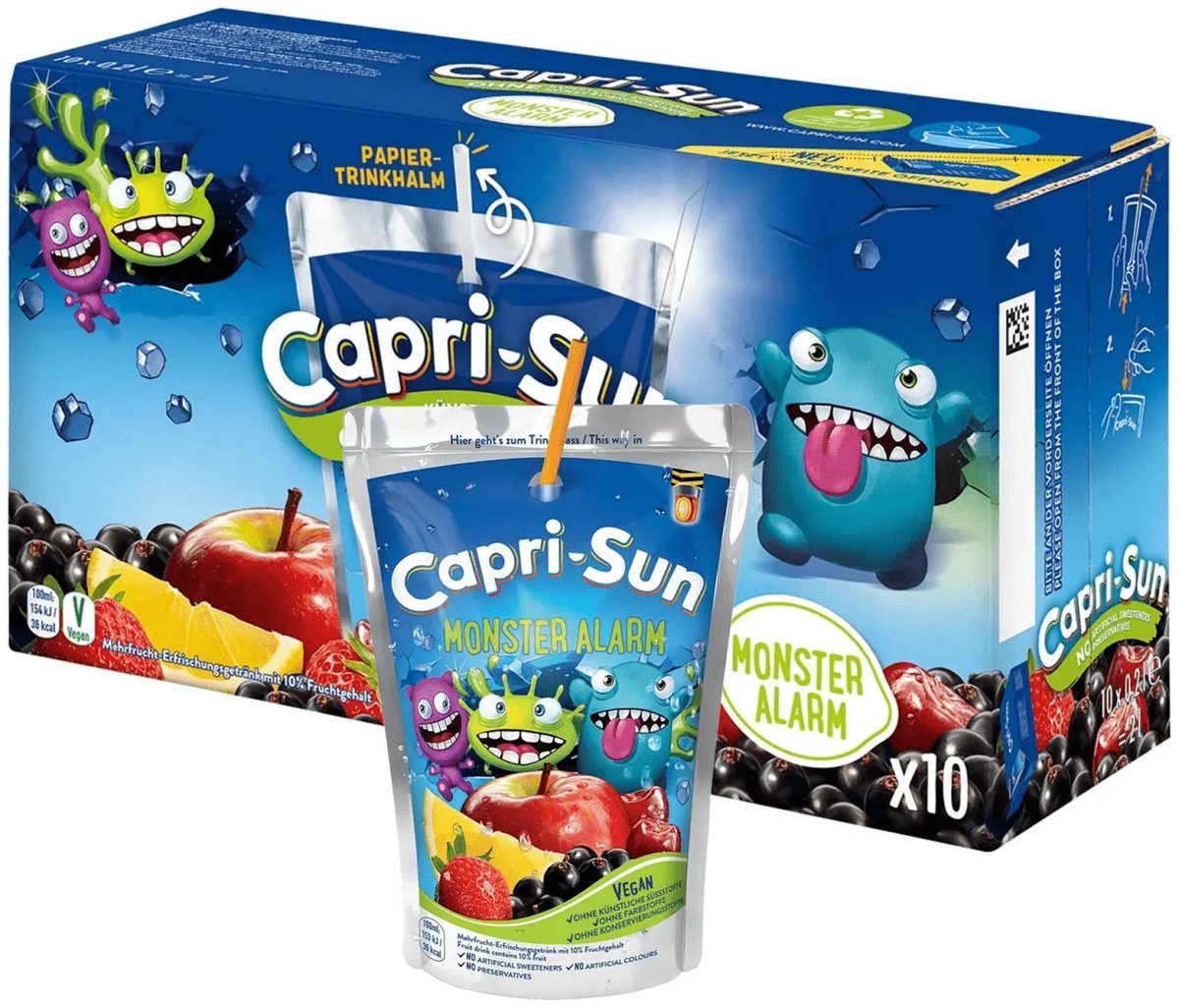 Capri-Sun - Monster Alarm Zero – 10 x 200 ml – Voordeelverpakking