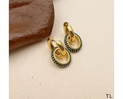 Oorbellen Si Amor Sieraden EDLT0949-G-GR Roestvrij Staal Kleur Goud