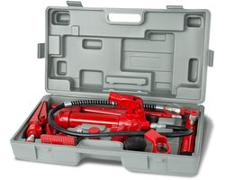 Presse de carrosserie hydraulique EBERTH avec puissance 4T, kit de débosselage complet incluant presse, 7 pièces de pression, écarteur, mallette, outil automobile professionnel, kit de redressage pour carrosserie