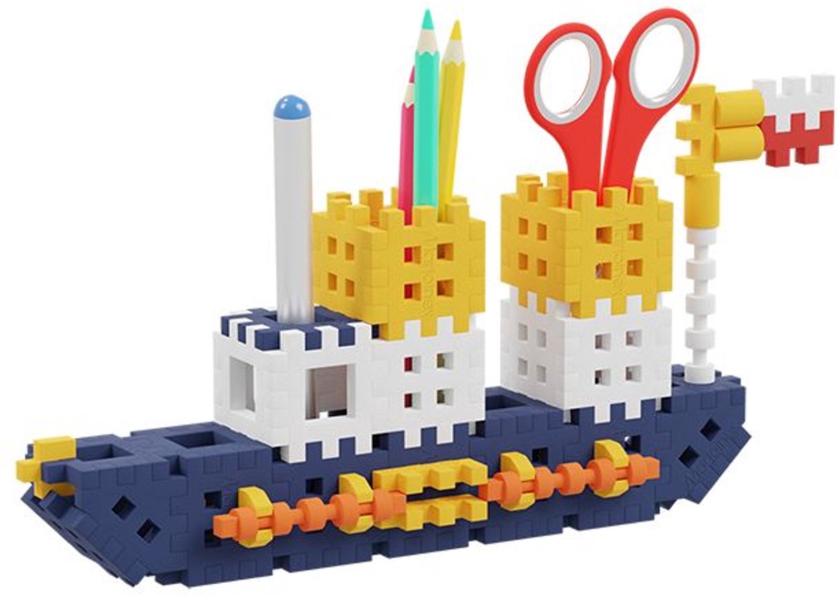 Mini wafel blokken pennenbak voertuig - Marioinex - vanaf 5 jaar