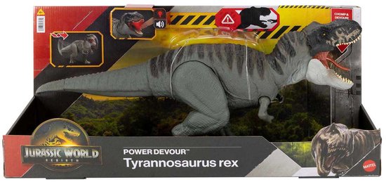 Jurassic World Rebirth Grote Verslinder Tyrannosaurus Rex - met constante bijtbewegingen en licht en geluid