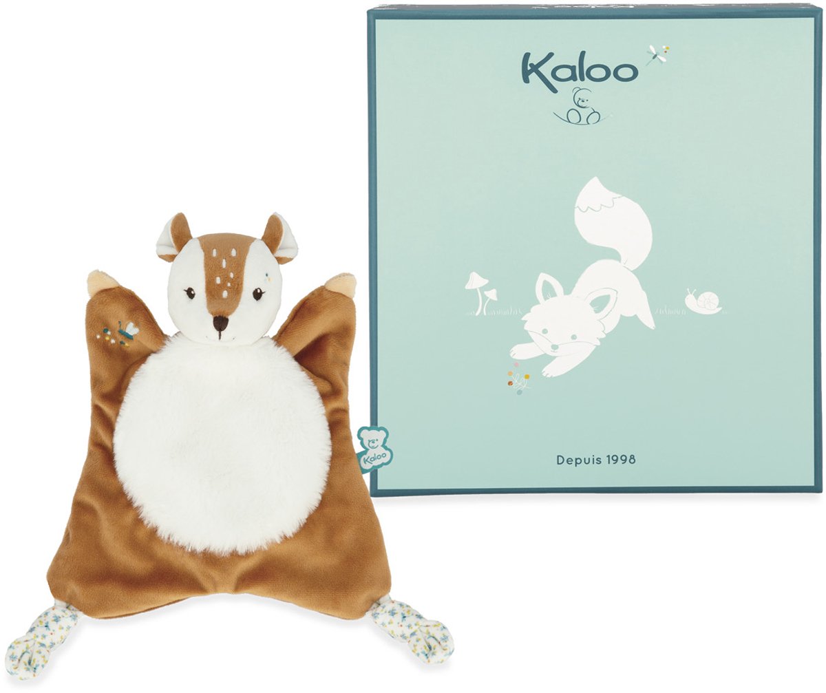 Kaloo knuffeldoekje Nathan het Hertje - ultra zacht comforter 24 cm.
