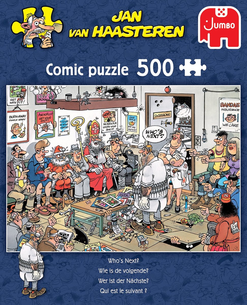 Jan van Haasteren - Wie is de volgende? - 500 stukjes puzzel - Legpuzzel — afbeelding 4