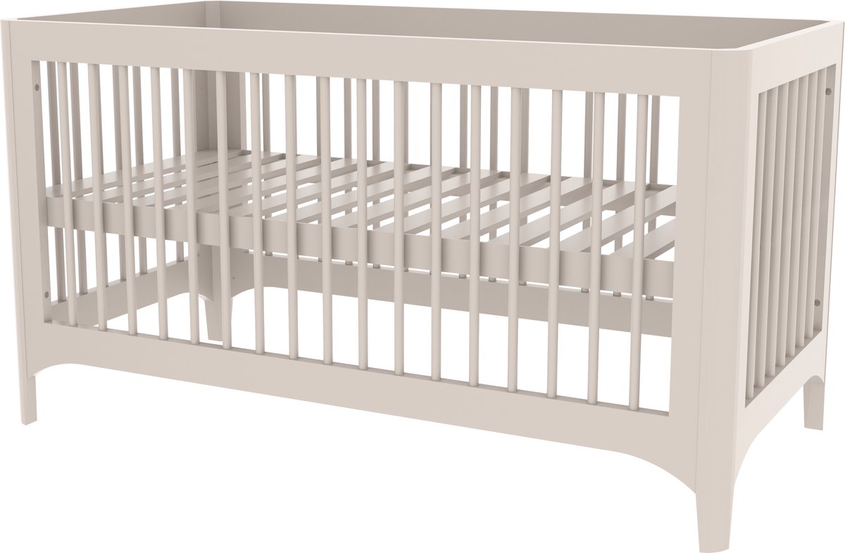 Born Lucky Nordic Meegroei Babykamer 2 Delig Compleet – Baby bed 70x140 cm & Commode – Beige – foto 4
