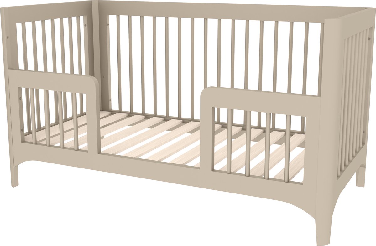 Born Lucky Nordic Meegroei Babykamer 2 Delig Compleet – Baby bed 70x140 cm & Commode – Beige – foto 3