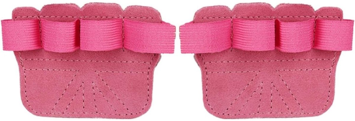 Grip Pads - Gym Grip Pads - Fitness Grip Pads - Gymnastics Grips - Ergonomische Vingertrainer - Fitness, Kracht en Gym Training Workouts - Handpads - Roze - 2 Stuks - van Imperatoris
