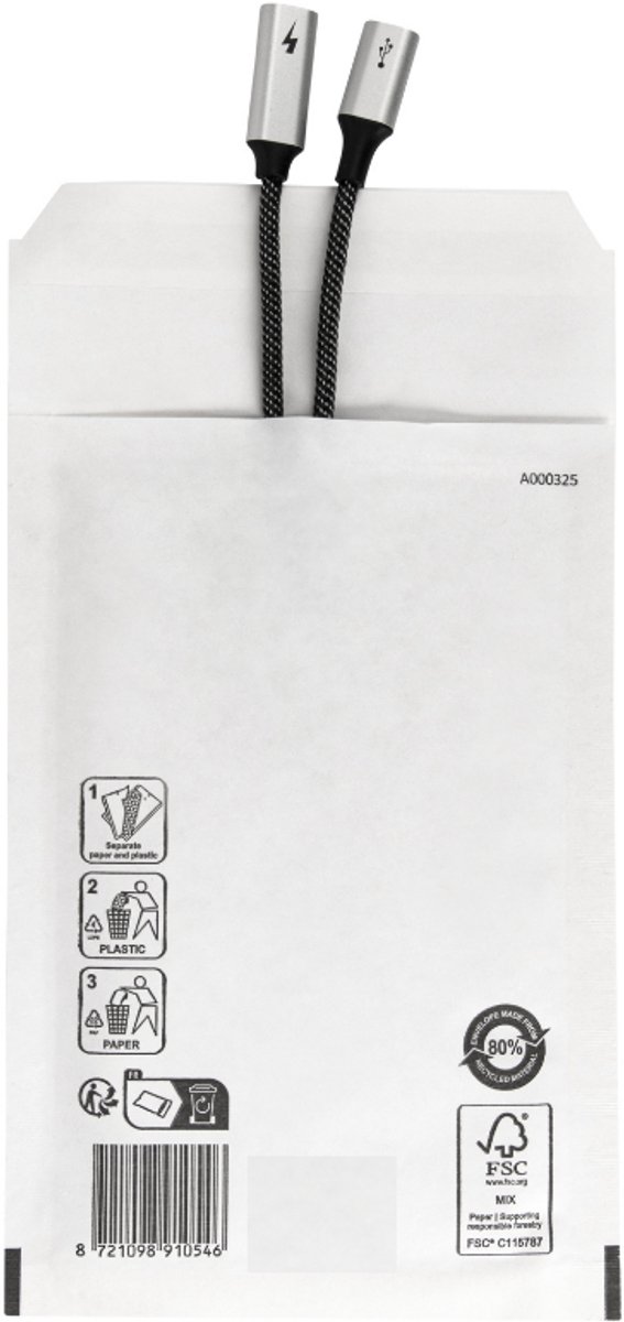 A11 Luchtkussen Enveloppen – 100 x 165 mm – 200 Stuks – Bubbel Enveloppen