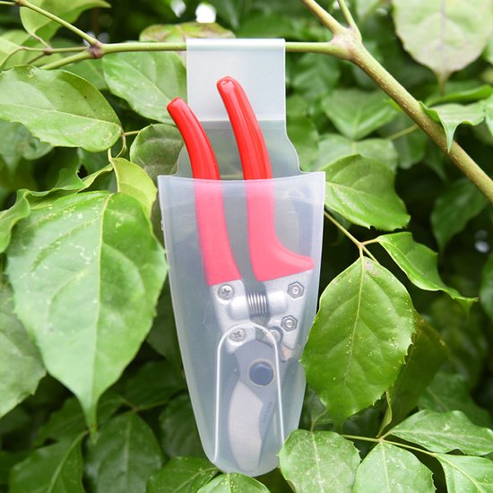 2 Stuks Universele Snoeischaar Holster - Transparante Beschermhoes voor Tuinschaar - Opbergetui voor aan de Riem - Tuingereedschap Accessoires van Merkloos	 — afbeelding 4