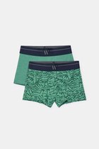 Woody 2 boxers jongens - groen - palm - 261-10-QLM-Z/021 - maat 152