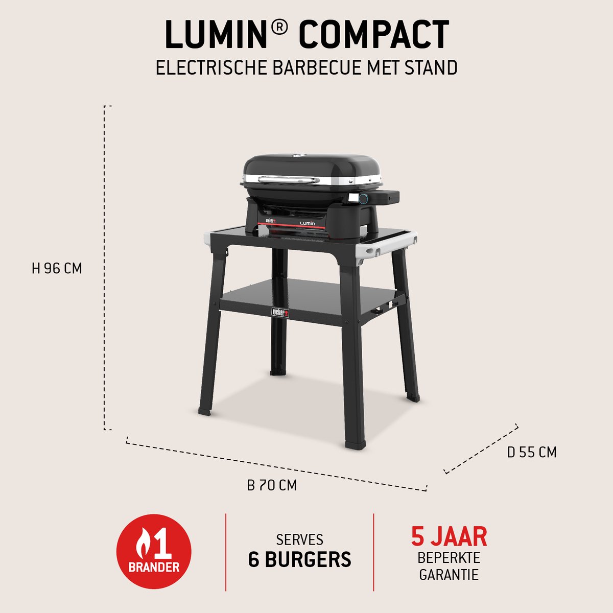 Weber Lumin Compact met stand Elektrische Barbecue – foto 2