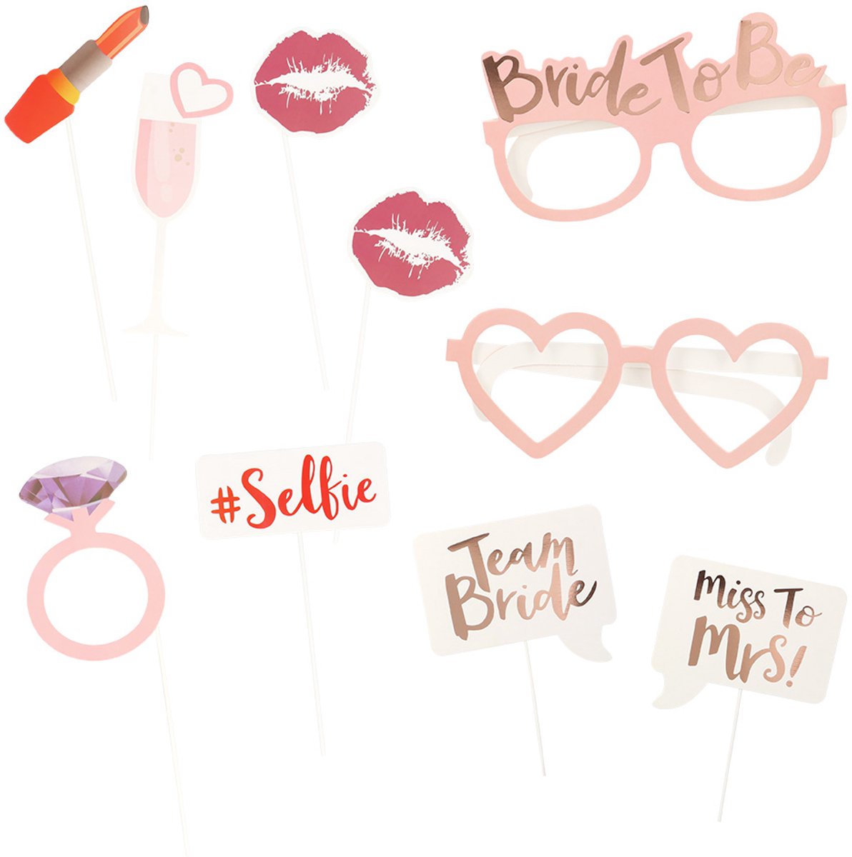 Boland - Set photo props Bride to be - Geen verkleedthema - Bride-to-Be - Bruiloft