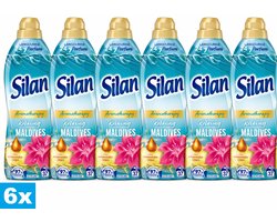 Silan Aromatherapy Relaxing Maldives Wasverzachter – 6 x 814 ml – 6 Stuks – 24u Geur – 222 Wasbeurten (6x37) – Voordeelverpakking