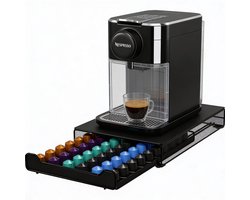 Crestone Koffiecups Houder - Coffee Cup Organiser - Capsulehouder - Geschikt voor Nespresso en Starbucks Cups - 60 Cups - Cuphouder - Inclusief Soepele Lade - Zwart