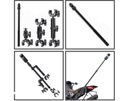 Motor Mount 4 Insta360 Drie bevestiging - Onzichtbare Selfie Stick 1.2Meter- Klem Mount - Motor bundle Voor Insta360 One X4 - Insta360 one X5 - Motorcycle set for Insta360 - 3 mount - Pro Motor kit - FPV -Insta360 One X5 X4 X3 X2 X R Go