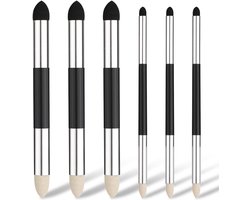 Ynkkvre - Artist Blending Sponge Pens - Doezelaar - Schetspen - Schetskwasten - 6 stuks - Dubbelzijdig - Zwart schuim & wit vilt - Afwasbaar - Voor pastel, potlood, krijt en grafiet